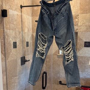 AFRM Distressed Blue Jeans